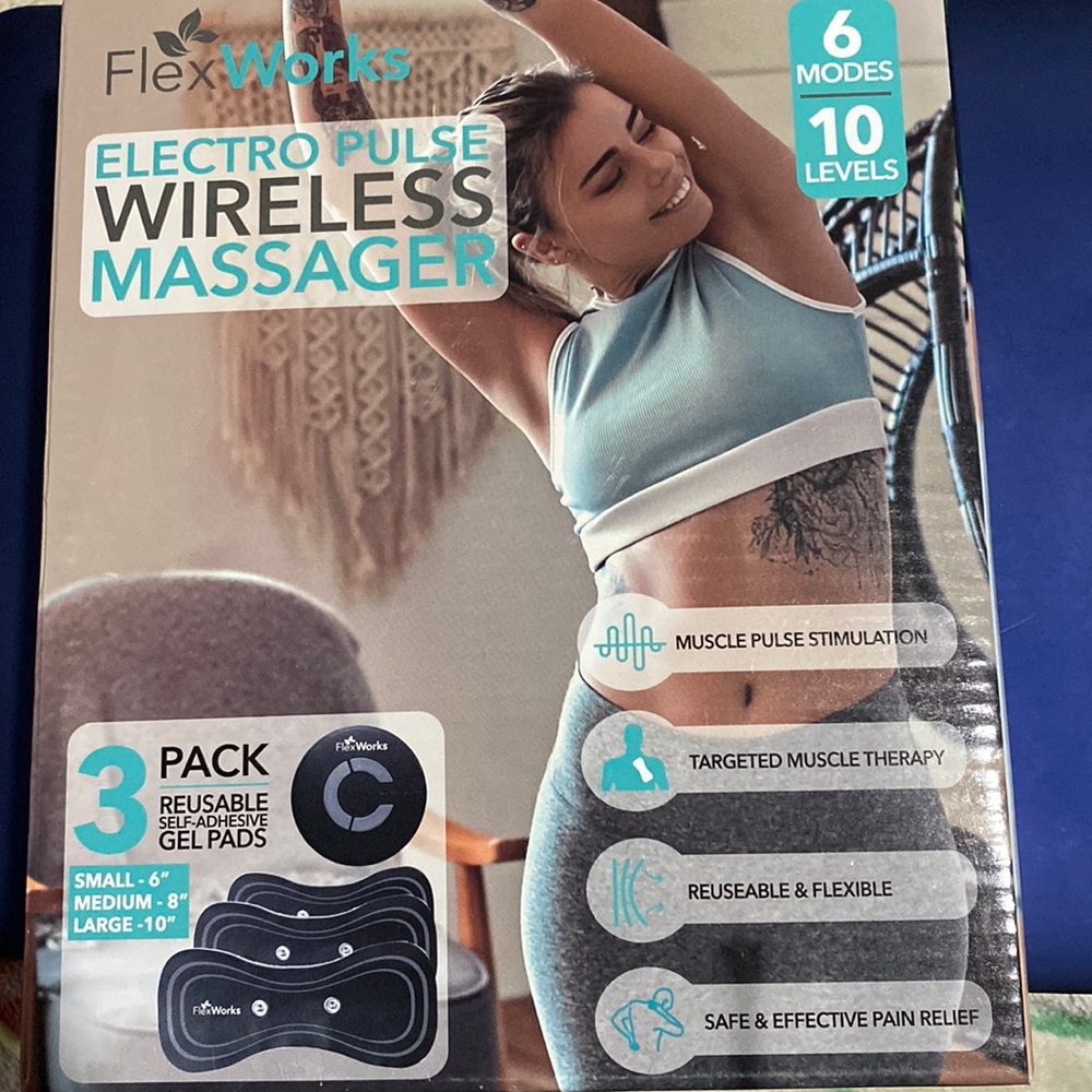 New in Box. FlexWorks Electro Pulse Wireless Massager.